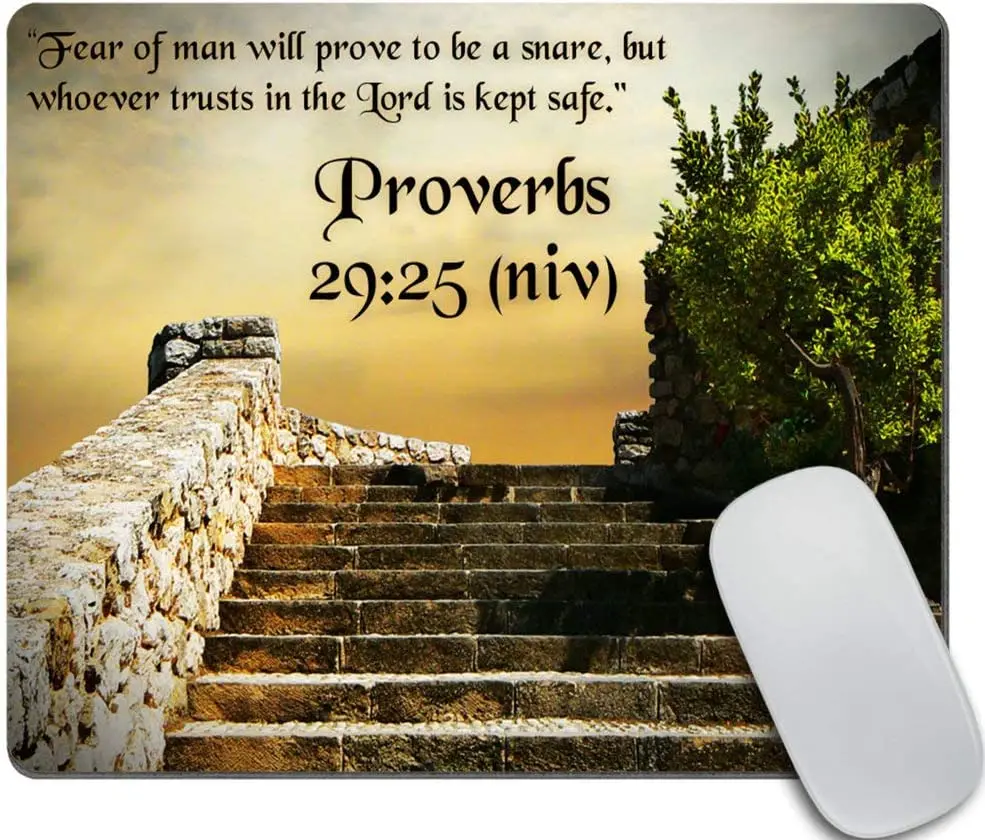 Inspirational Scenery Bible Verses About Mouse Pad Custom Mouse Pad Customized Rectangle Non-Slip Rubber Mousepad 9.5x7.9 Inch