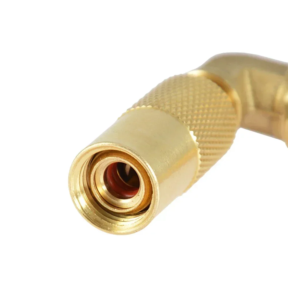Propane Elbow Fitting Replace Low Pressure Gas Griddle Portable Quick Connect For 9/16 Inch To 1/4 Inch Propane Adapter