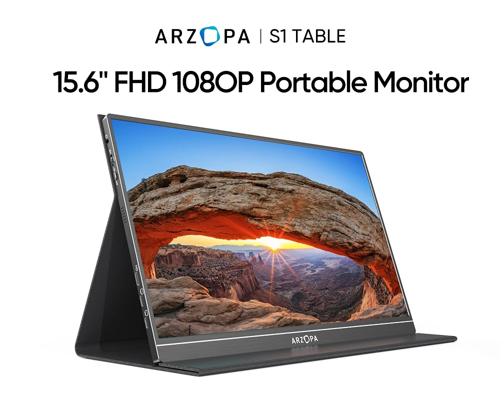  ARZOPA Monitor portátil, 15.6 pulgadas 1080P FHD