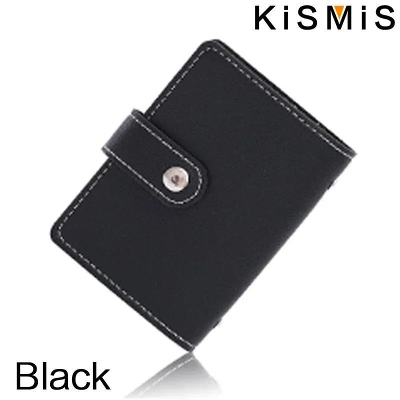 Elegant PU Leather Card Holder - Sleek 26-Slot Organizer Wallet