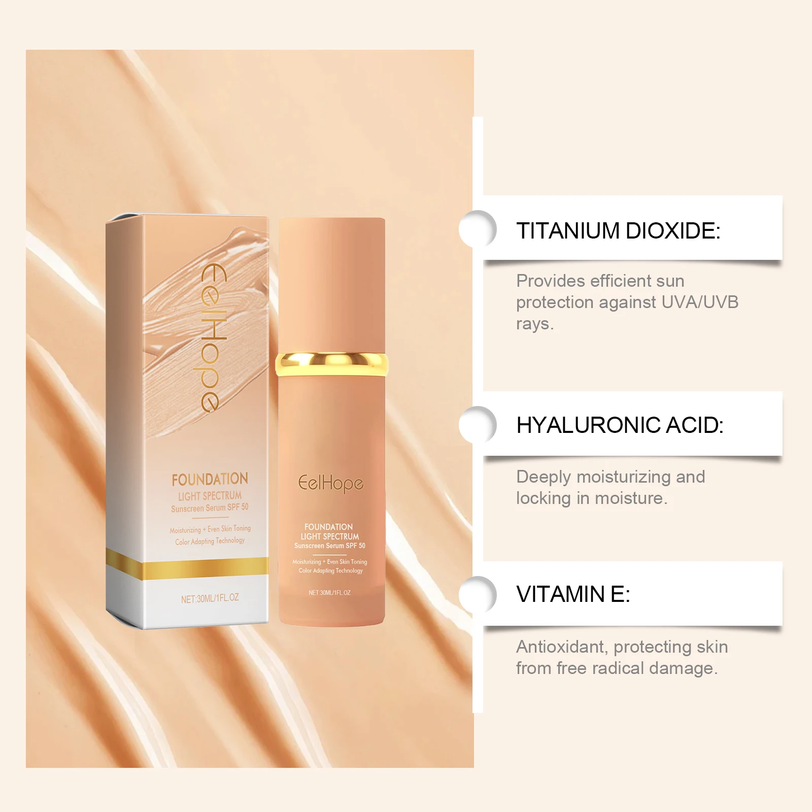 Liquid Foundation Matte Full Coverage Bbcream Waterproof Oil Control Moisturizing Flawless Lasting Concealer Base Makeup Product 3