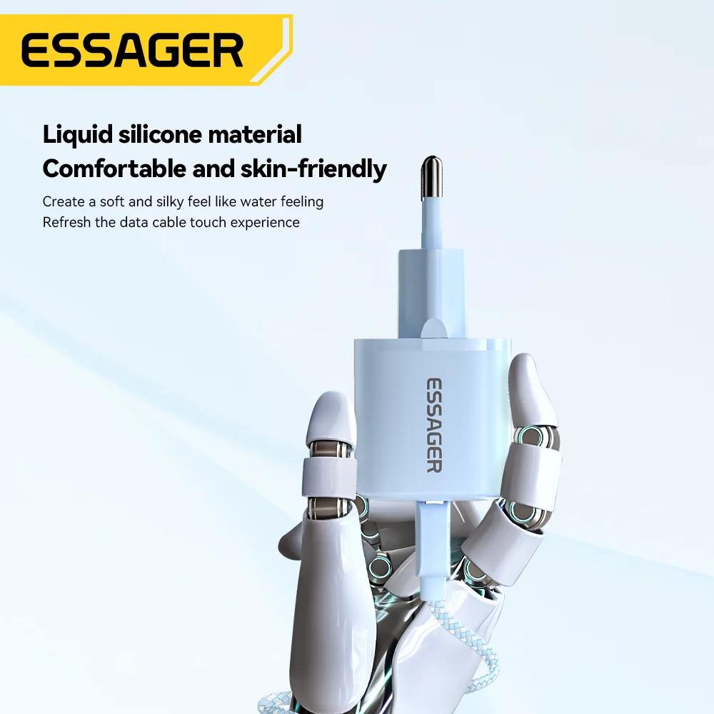 Essager 20W GaN USB Type C Charger PD Fast Charging For iPhone 15 14 13 12 Pro Max PD3.0 QC3.0 Type C Mini Mobile Phone Charger