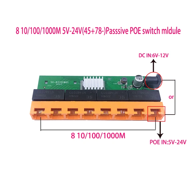 OEM New model 5/8 Port Gigabit Switch Desktop RJ45 Ethernet Switch