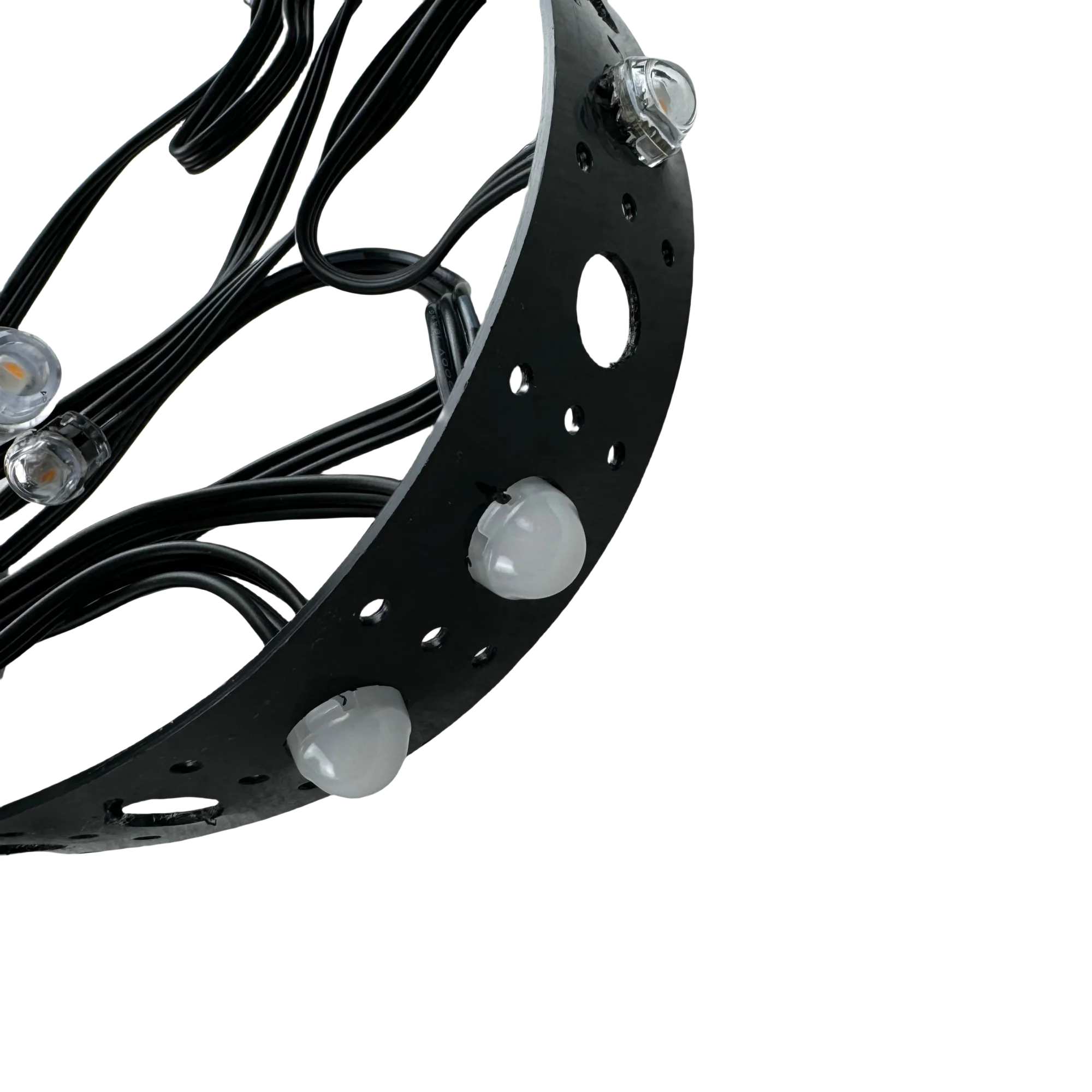 Addressable DC5V DC12V SMD SK6812-RGB IP68 Pixel Node 12mm Open Hole IP68 Milky Cover Black Wire 3 Core xConnect