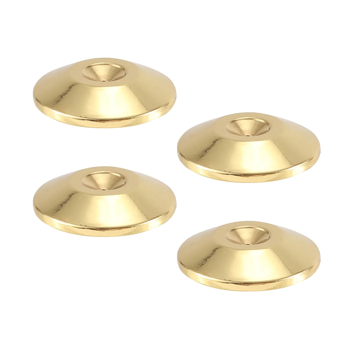 믿을 수 있는 4 Pcs 스피커 순수 구리 스파이크 패드 HiFi 스피커 상자 절연 바닥 스탠드 피트 콘 기본 신발 패드 (골드)