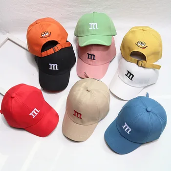 Solid Color Letter Baby Baseball Cap Simple Embroidered Peaked Hat for Toddler Boy Girl Summer Adjustable Kids Sun Hats