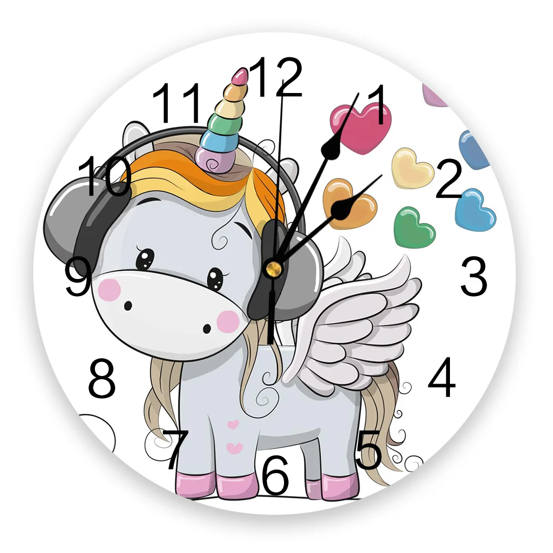Rainbow Unicorn Wall Clock Wall Watch Unicorn Wall Clock Unicorn Er