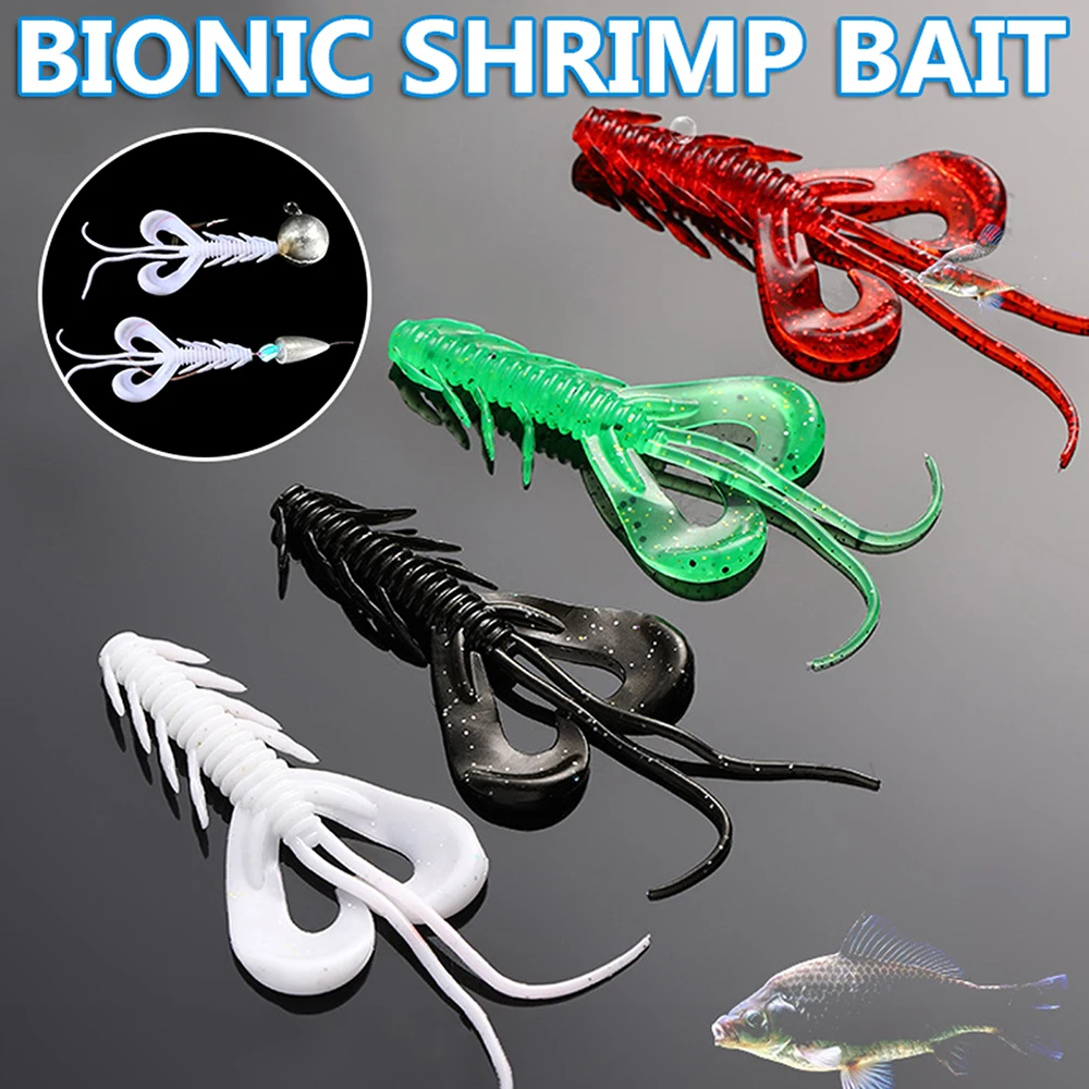 

8pcs Fishing Lures Shrimp Shaded High Frequency Reflection for Saltwater Easy to Use Portable High Frequency Reflection