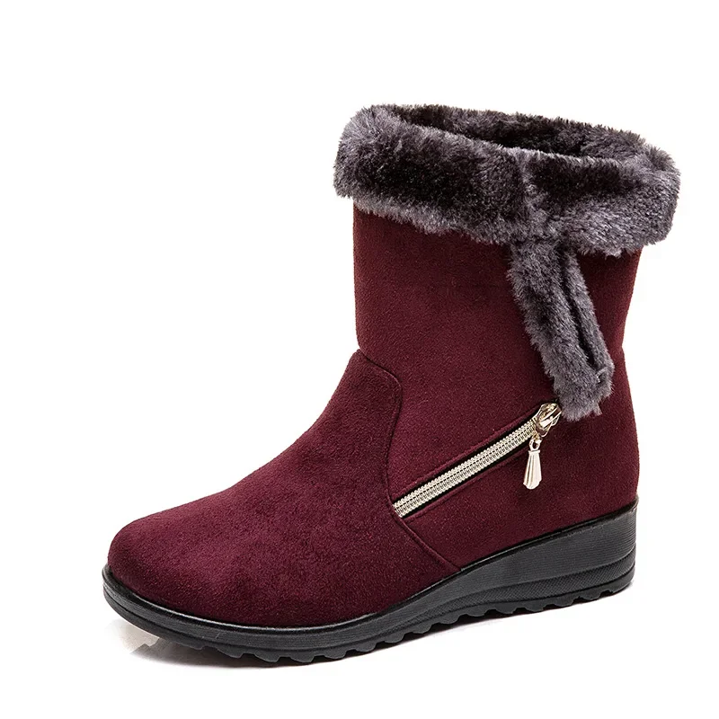 Winter Women Boots Warm Plush Ankle Snow Boots Women Shoes Fashion