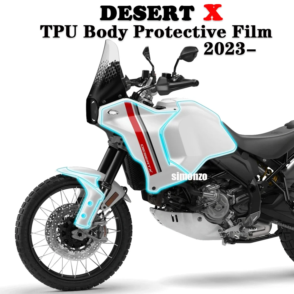 

Desert X Accessories Motorcycle Anti-Scratch Invisible Car Film TPU Clothing For Ducati Desert X 2023 Car Body Protective Film