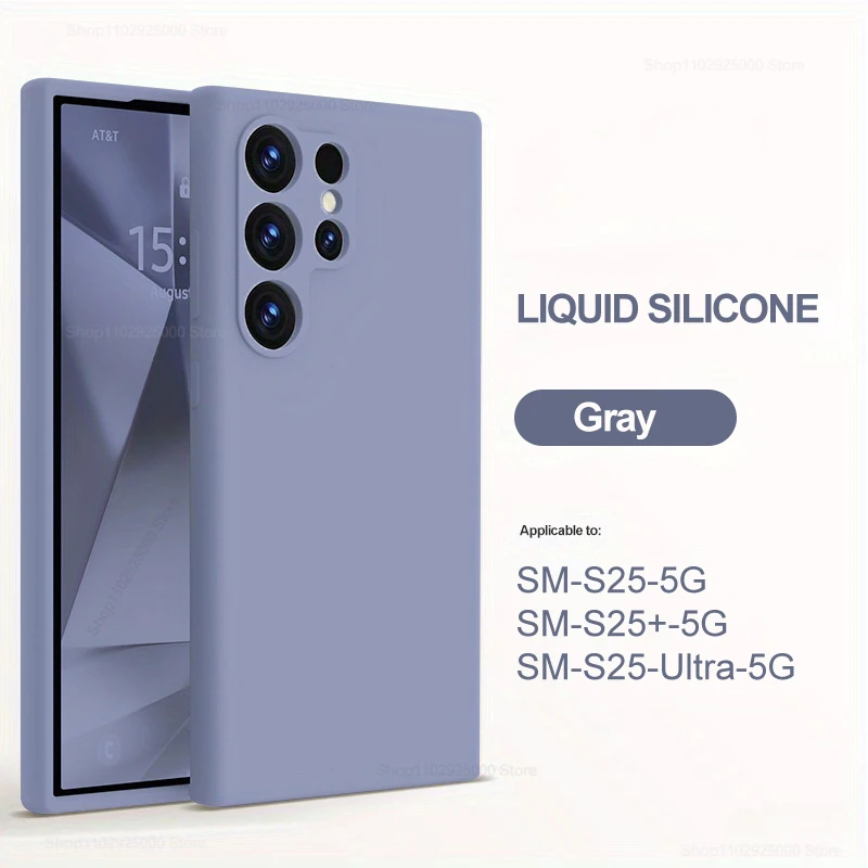 Case For Samsung S26 Ultra Liquid Silicone Case For Samsung Galaxy S26 S25 S24 Ultra Plus Soft Cover For Samsung S23 Ultra Cases