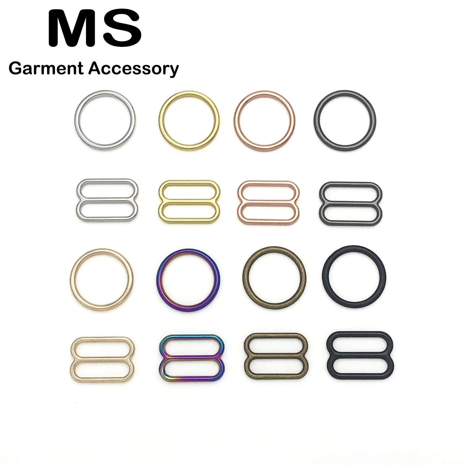 Bra Strap Adjustment Buckles Bra Rings And Sliders Swimsuit Meta Strap Adjusters 10Sets Underwear Lingerie DIY Hardware Nickel-free Accessories