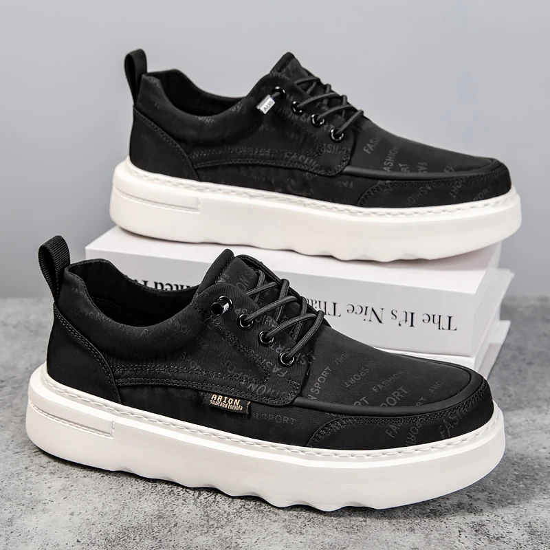 Men's Breathable Canvas Casual Walking Shoes Non-Slip Lightweight Comfortable Sneakers for Male 5