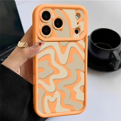 Striped Silicone Shockproof Candy Color Phone Case - iPhone 17 Pro Max (A159 Orange)