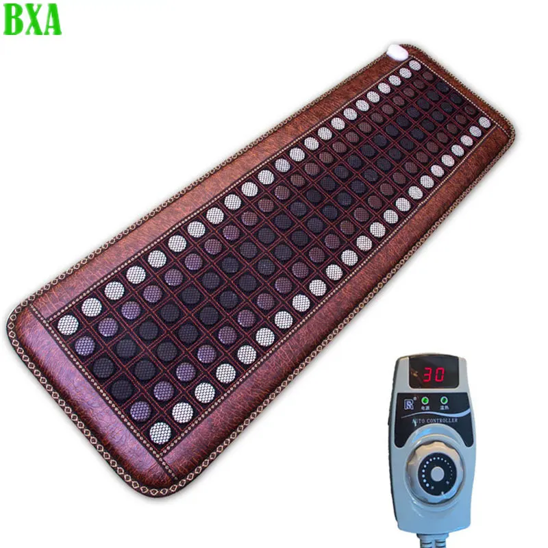 Electric Massage Cushion Far Infrared Heating Pad Natural Jade Tourmaline Stones For Pain Relief with Controller Adjustable Temp zfx w2140a digital temperature controller intelligent high accuracy heating cooling ntc sensor temp control thermostat for freezer fridge hatching