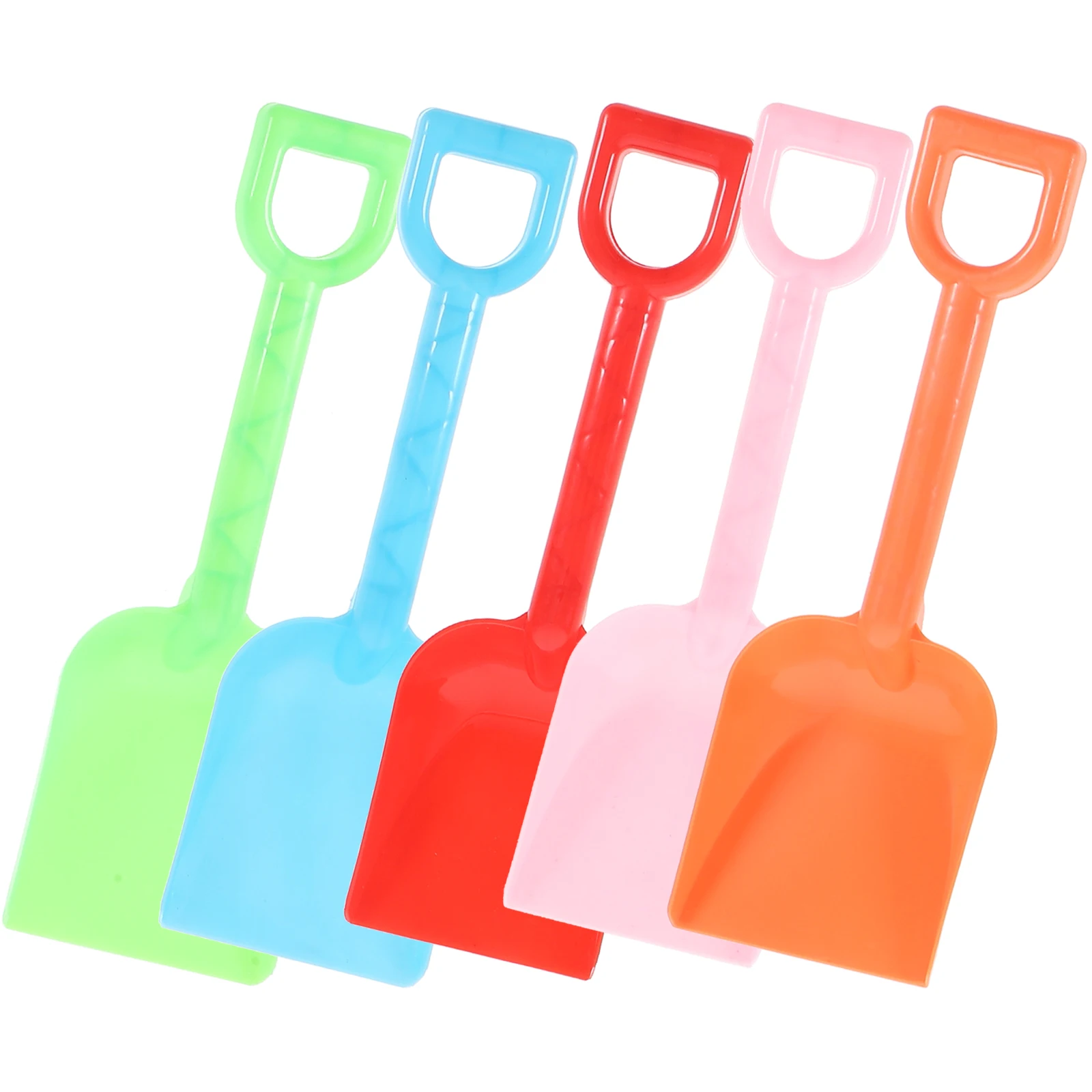5Pcs Sand Beach Toys Kids Plastic Digging Set Spade Sandbox Scoop Outdoor Summer Play Dig Bucket Snow Shovels Toys(Random Color) 6