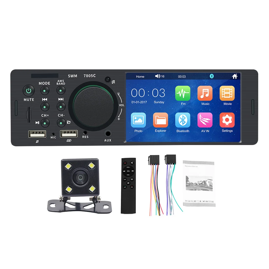 

Bluetooth 2Din 4Inch Press Screen Car Stereo MP5 Player AM FM Radio +