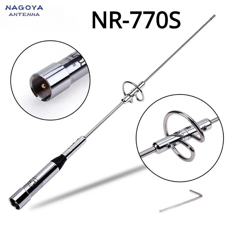 Nuovo Nagoya Nl-770S Dual Band Vhf/Uhf 144/430Mhz 150W Auto Mobile Ham Radio Antenna Per Tyt Mobile Car Ham Walkie Talkie 450Mm