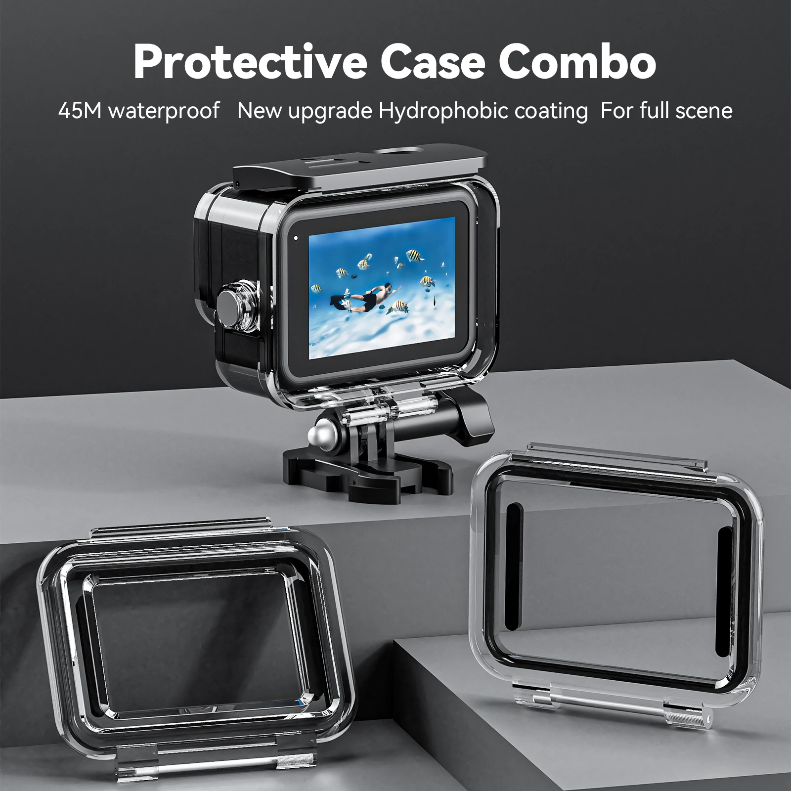 Boîtier Sous-marin Trollpro3 Pour GoPro - Marine - Bleu (Neuf, Défauts Mineurs)