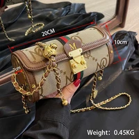Sac à main de soirée pour femmes, marque de luxe, sac à bandoulière cylindrique, haut de gamme, accessoire de mode élégant pour filles 5