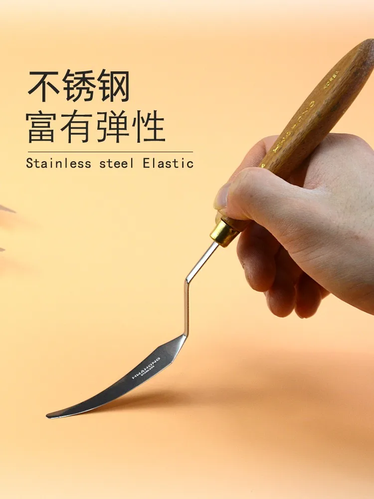 Stainless Steel Art Scraper Acrylic Paint Heavy Color Oil Pastel Special Small Pointed Texture Knife