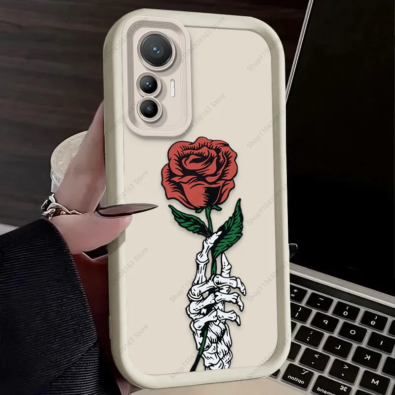 Creative Cat and Skull Themed Phone Case Cover