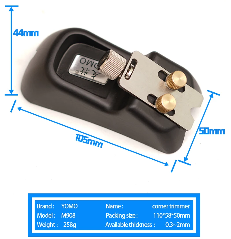 Kantenanleimschneider mit Trimmer-Set, 1 mm, 2 mm, 3 mm, Holz, PVC-Kantenband-Endschneidgerät, manuelles Werkzeugset für die Holzbearbeitung – Detail 27