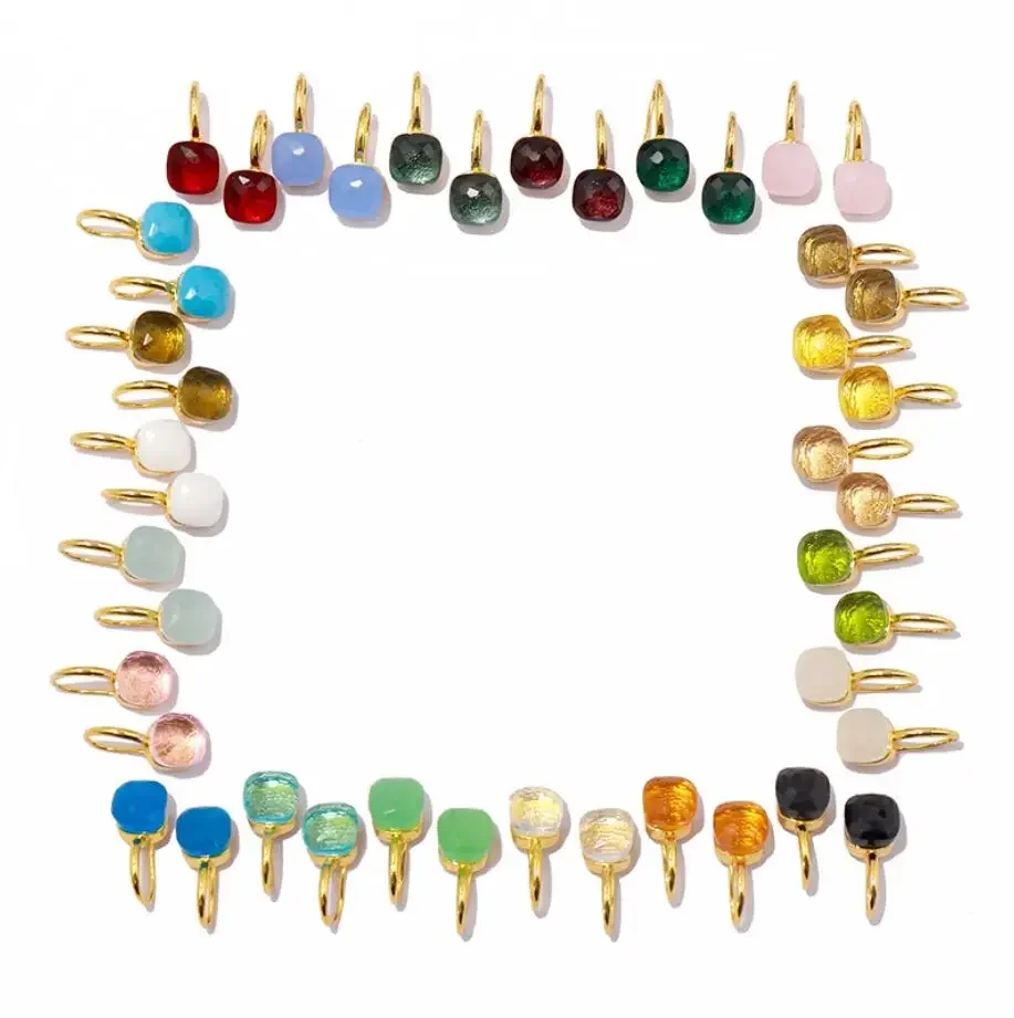 Custom 21 Colors Crystal Candy Style Drop Earrings Image 4