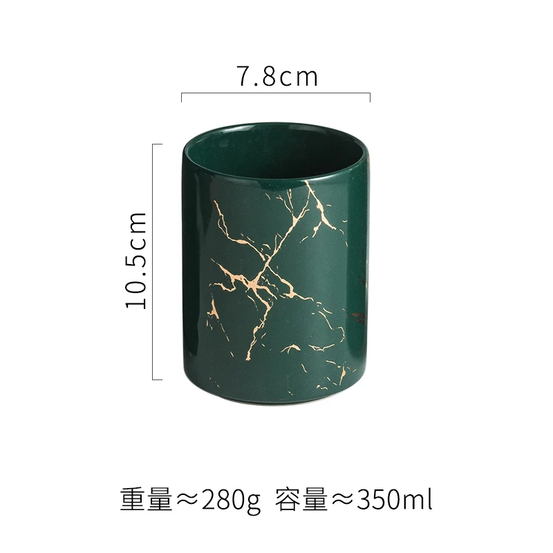 Minimalist Ceramic Mouthwash Cup Circular Toothbrush Holder Mug_voghion.com