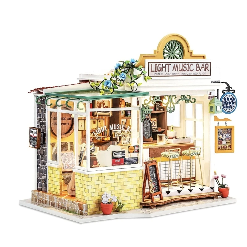 Diy Mini Dollhouse Set for Adults to Build Tiny House Model Gift for Home Decors 5