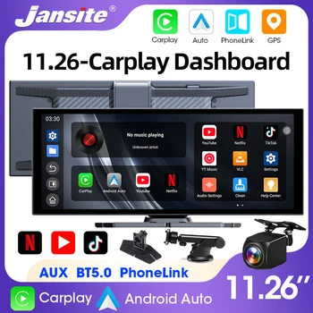 Reproductor Multimedia Universal para coche, Android, WIFI, Bluetooth, inalámbrico, Carplay, pantalla de Monitor automático para YouTube y Netflix, 11,26 pulgadas 1