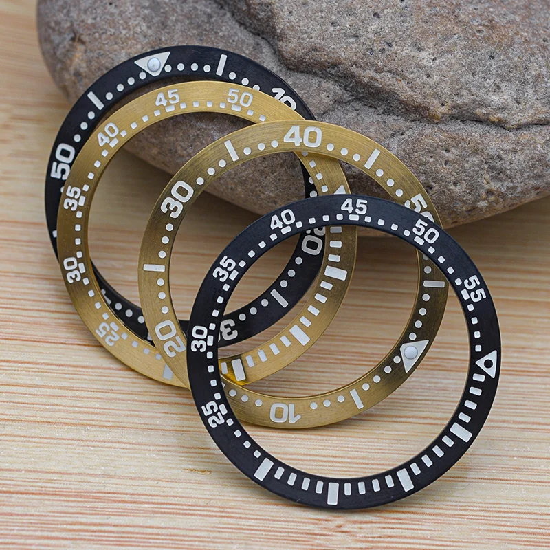 Mod 38Mm * 30.5Mm C3 Green Luminous Steel Watch Bezel Insert Ring Fit Seiko Spb185 Spb187 Watch Case Bezel Watch Parti Di Ricambio