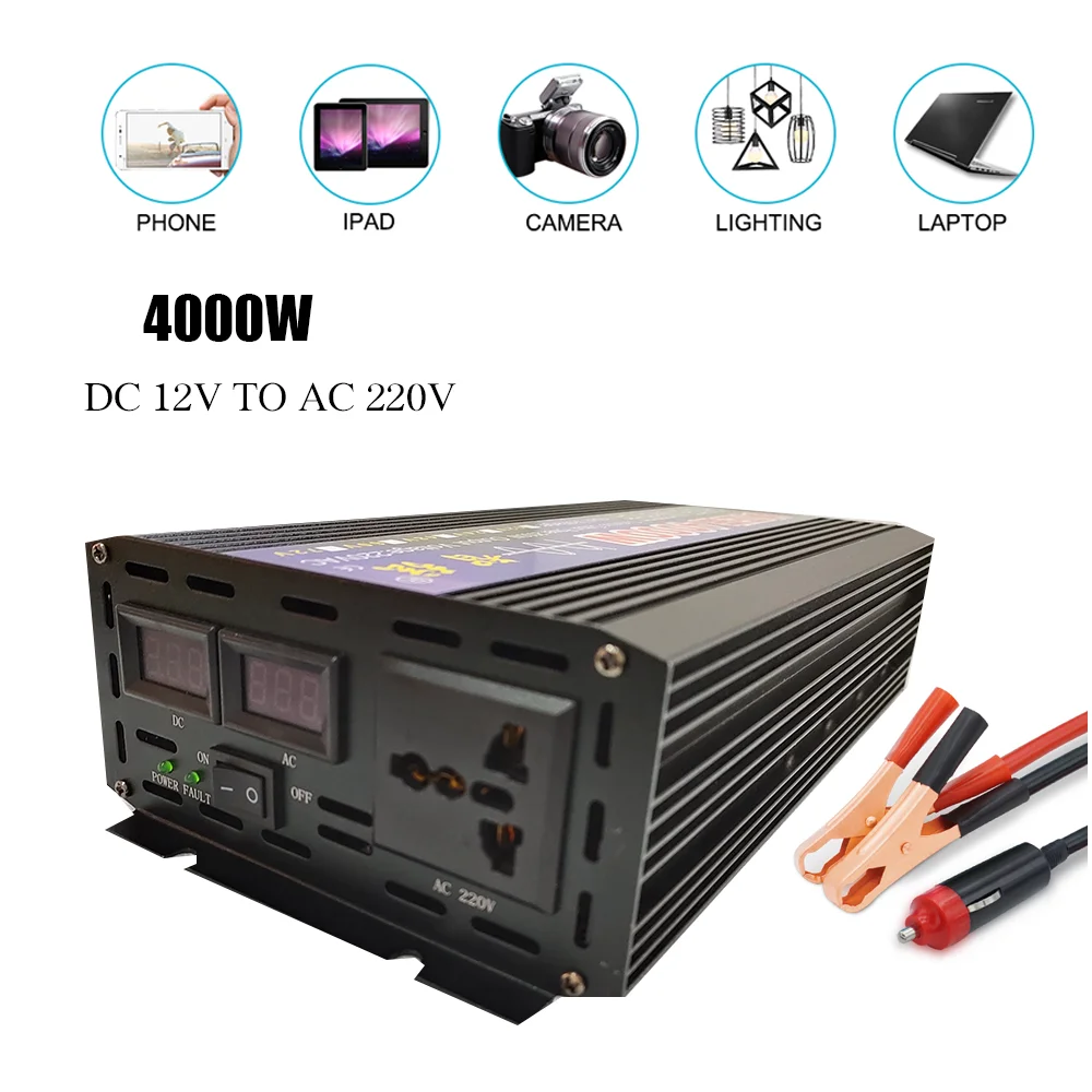3000W 4000W Inverter A Onda Sinusoidale Pura 12V 220V Dc/Ac Convertitore Inverter Di Energia Solare 24V 48V 110V 50Hz Inverter Off Grid
