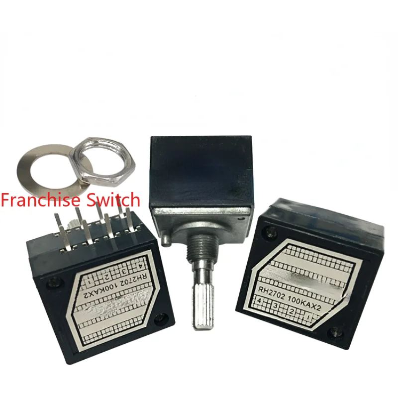 

5PCSHigh Quality Fever Level Resistance Stepping 27 Type Duplex Volume Potentiometer RH2702-100KA Exponential