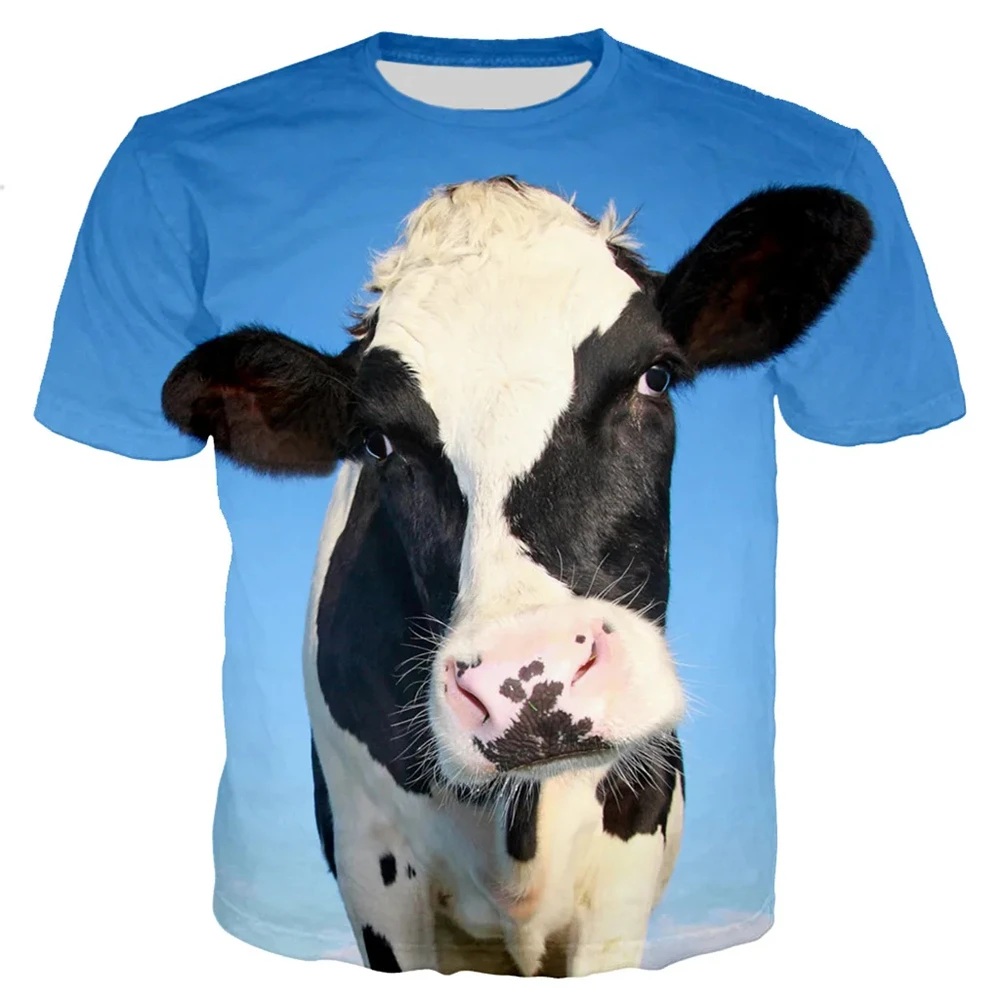 

Summer Boys Tee Shirts 3D Print Funny Cows Grassland T Shirt Fashion Kids Casual Girls Kawaii O-Neck Hip Hop Tshirt Tops Clothes