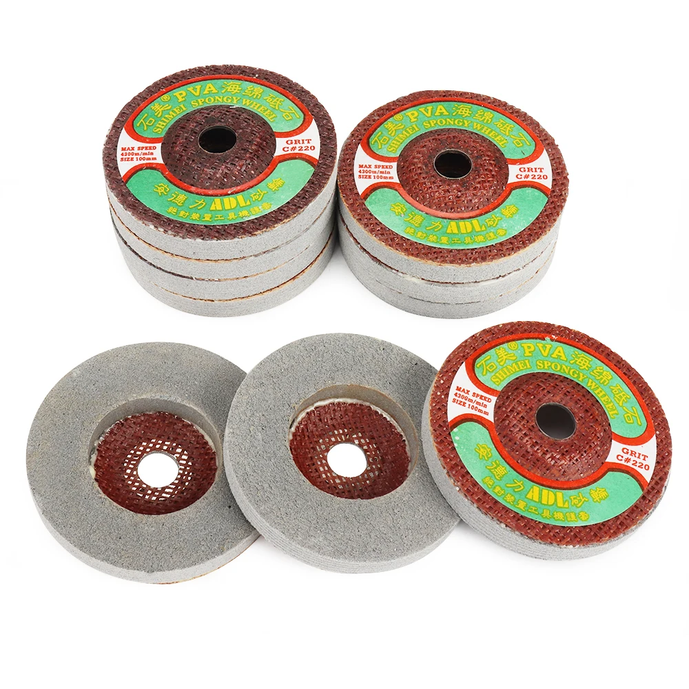 1Pc 4 zoll PVA Polieren Rad Schleifmittel Schleifen Disc Für Marmor, Fliesen, Glas, stein Trocken Polieren Elektrische Dreh Werkzeug Zubehör – Detail 4