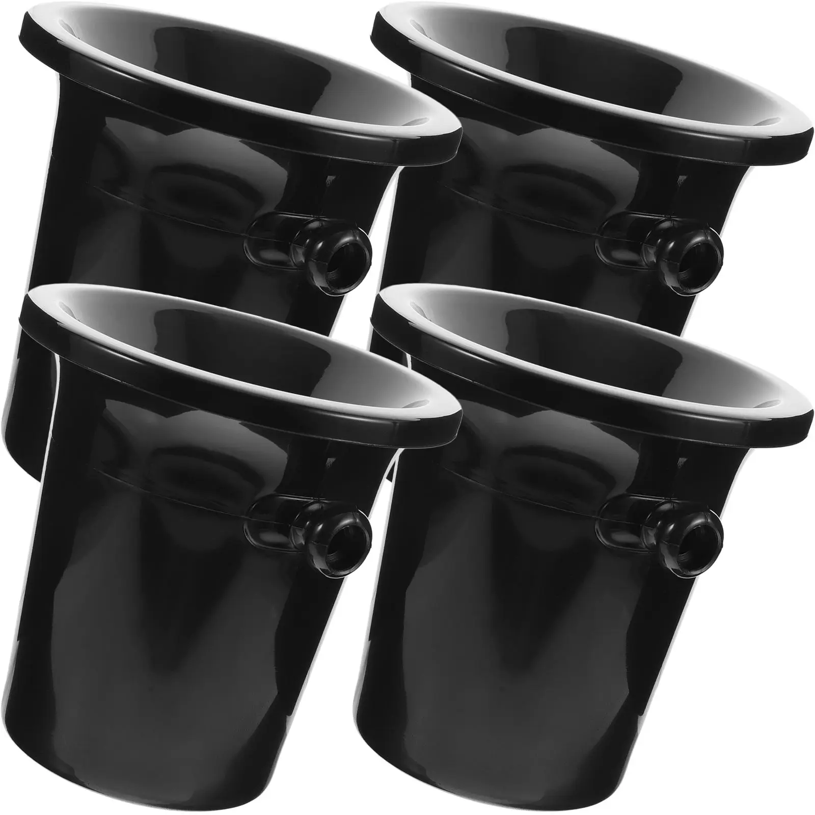 4 Pcs Tasting Spittoons Plastic Ice Buckets Round Mouth Dual Ears Funnel Friendly Hygienic Great for Parties