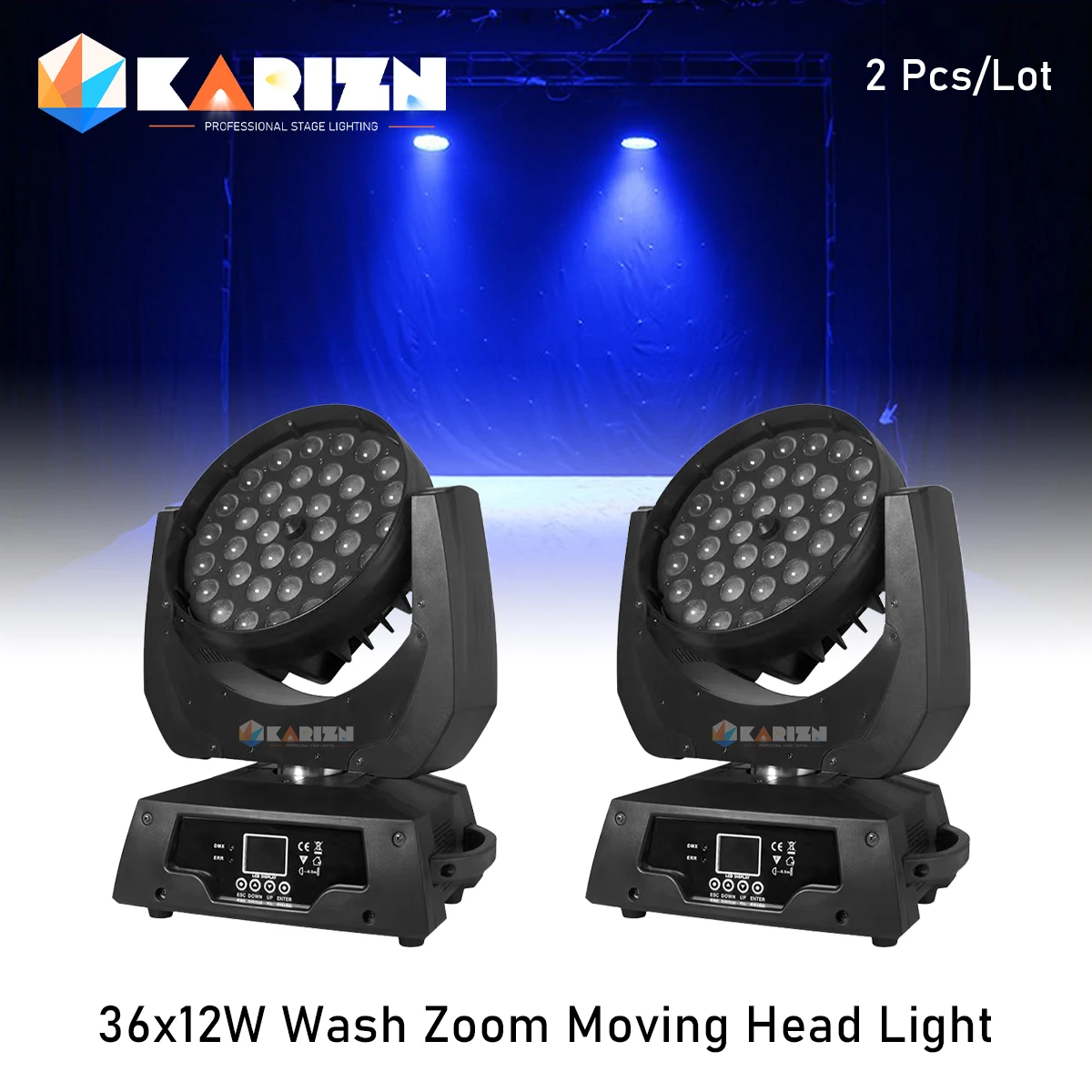 

0 Tax 2Pcs LED Zoom Wash 36x12w Rgbw 6in1 Lyre Wash Zoom 36x18w Rgbwauv 4in1 Moving Head Wash Spot Light DJ Disco Party