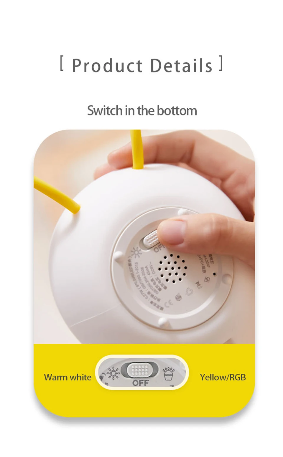 Cute Kids Happy Duck Night Light USB Rechargeable Lamp Silicone Pating Lamp Color Changing for Baby Bedside Room Home Decor Gift