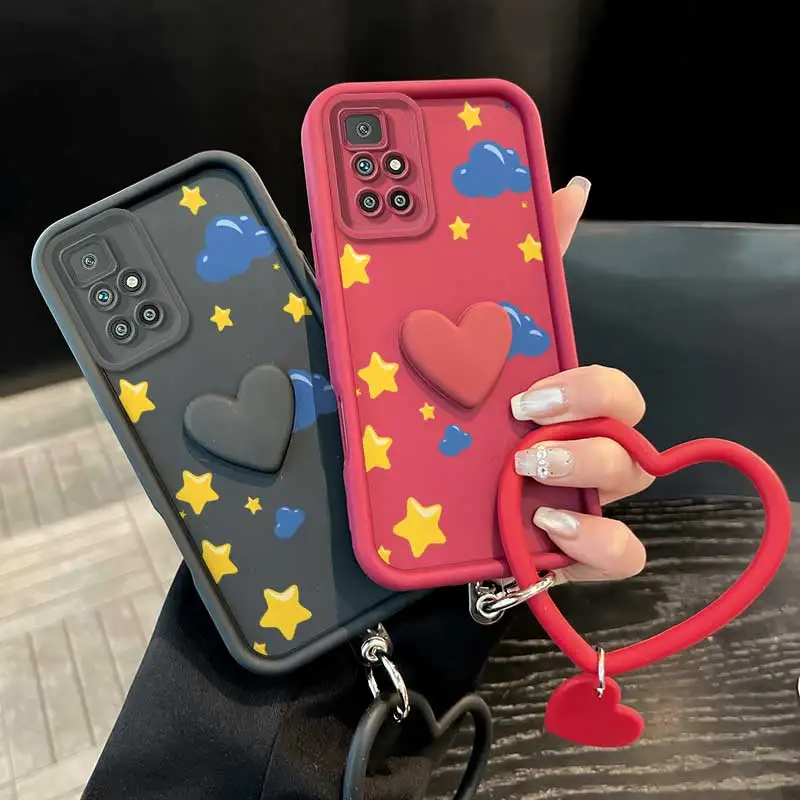 Yellow Star Themed Phone Case Set with Lanyard and Craft Embellishments - 3 Piece Bundle