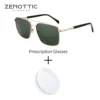 ZENOTTIC L Size Handmade Acetate Aviator Prescription Sunglasses Men Progressive Polarized Myopia Sunglasses Man