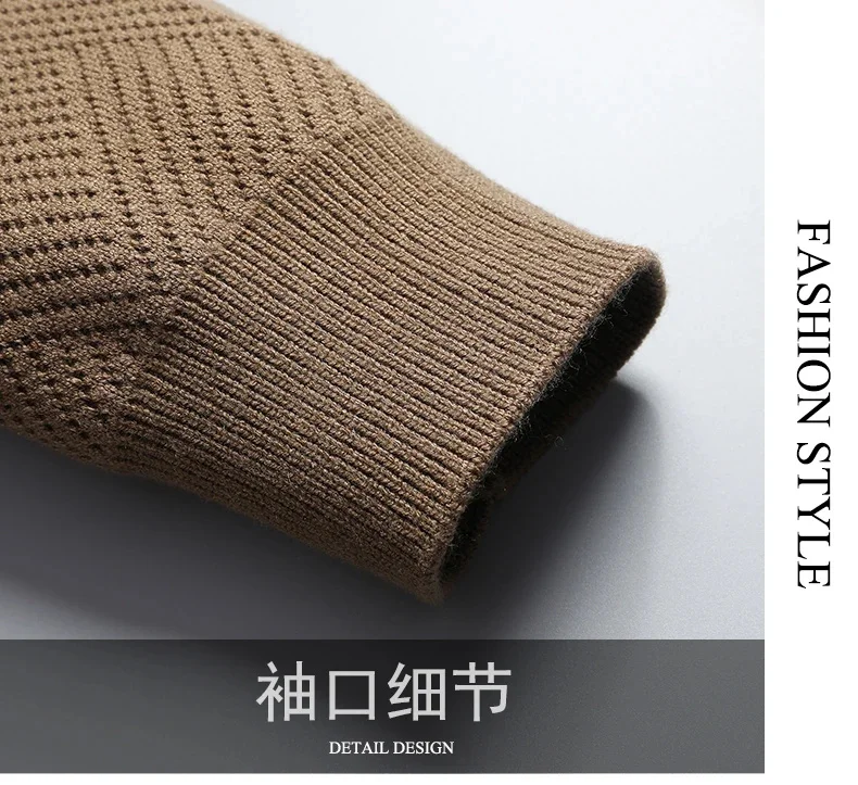Spring and Autumn New Men's Knitted Cardigan High Quality Korean Version Casual Fashion Pocket Shawl Sweater Solid Color Coat