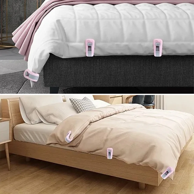 Bed Sheet Clips 4pcs Quilt Sheet Holder Clips Bed Sheet Grippers Cl