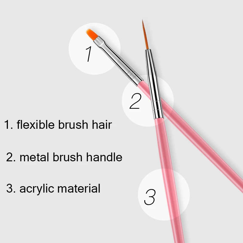 PINPAI 15PCS Nail Brushes Builder Gel Polish Painting Liner Nail Art Draw Print Brushes Set Manicure DIY Dotting Point Tool Kits 4