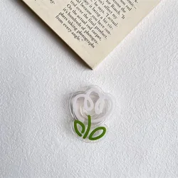 Tulip Flowers Folding Mobile Phone Grip and Stand with Expanding Bracket (WHITE)
