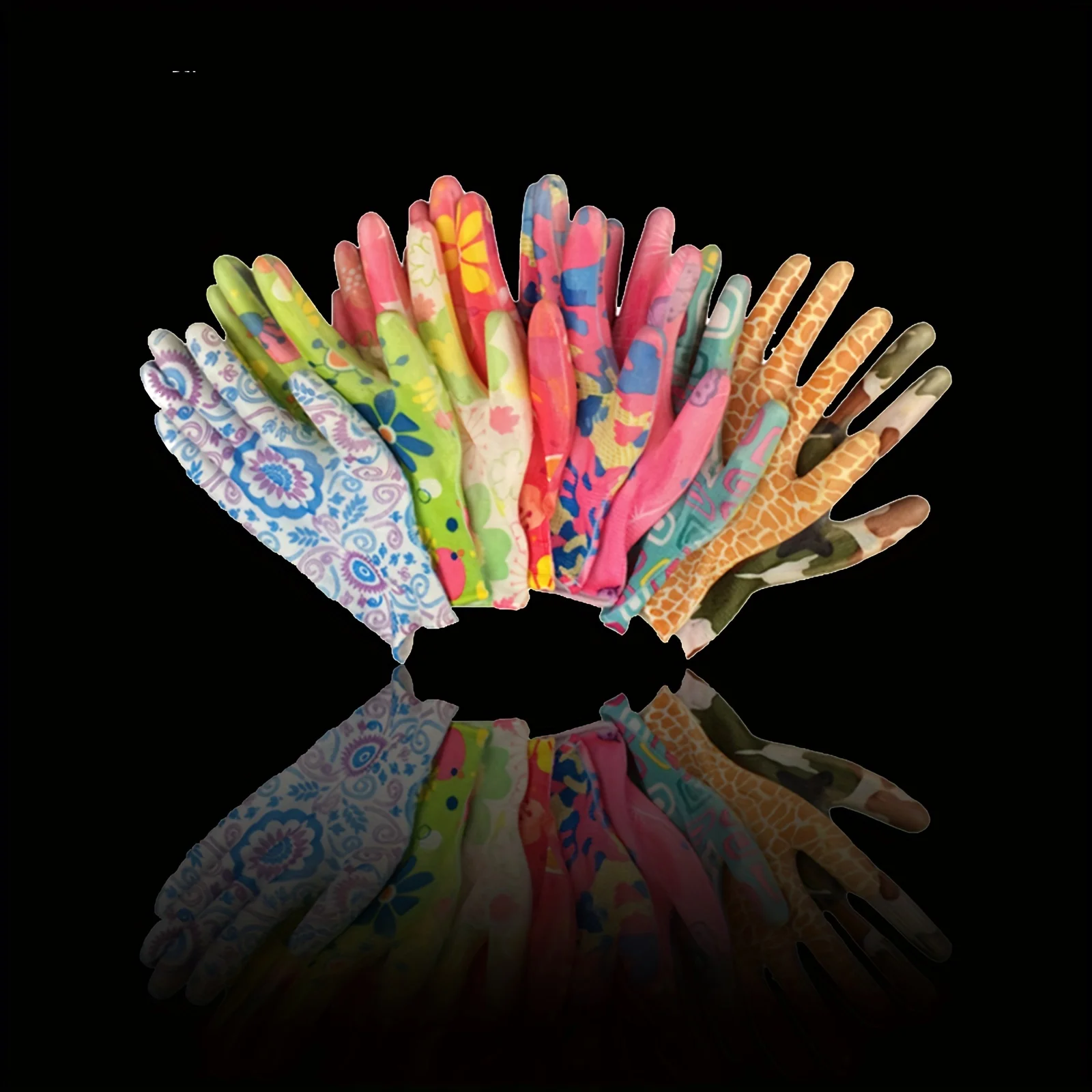12/8/2Pairs Random Color Outdoor Protective Work Gloves Gardening Gloves for women and Men PU Nylon Garden Gloves 4