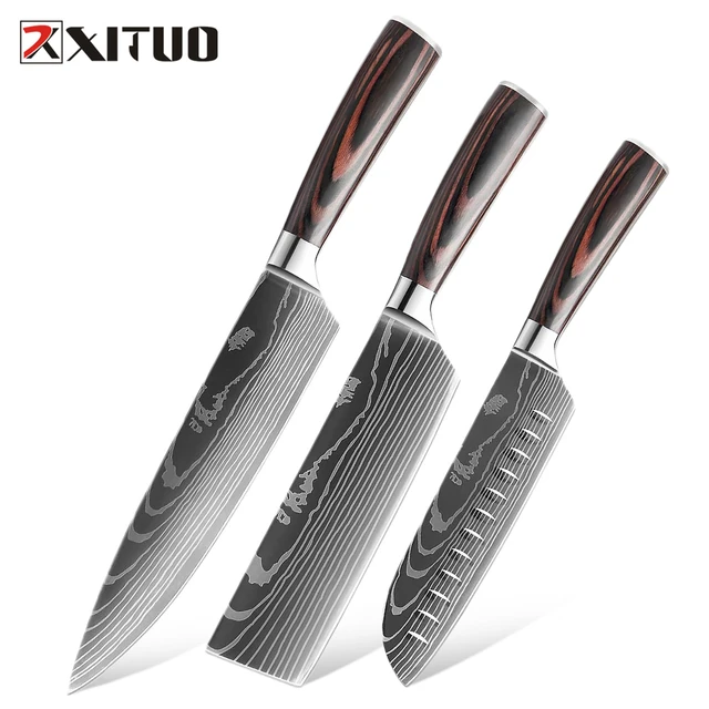 Stainless Steel Knife Sets Scissors  Stainless Steel Kitchen Knives Set -  8 Chef - Aliexpress