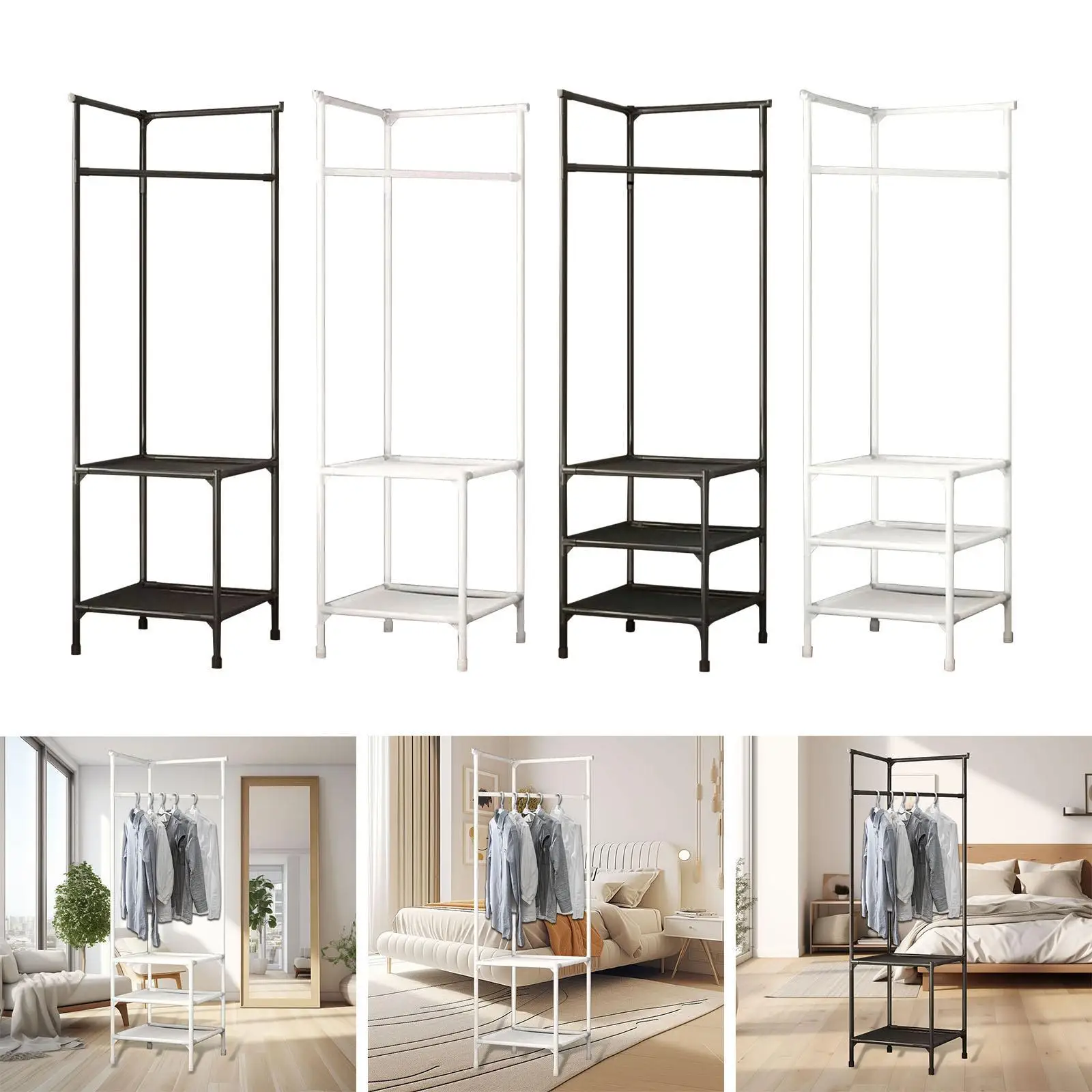 Standing Coat Rack Household Wardrobe Scarf Hats Closet Organizer Multipurpose Practical Garment Rack Corner Storage Organizer,clothes rack