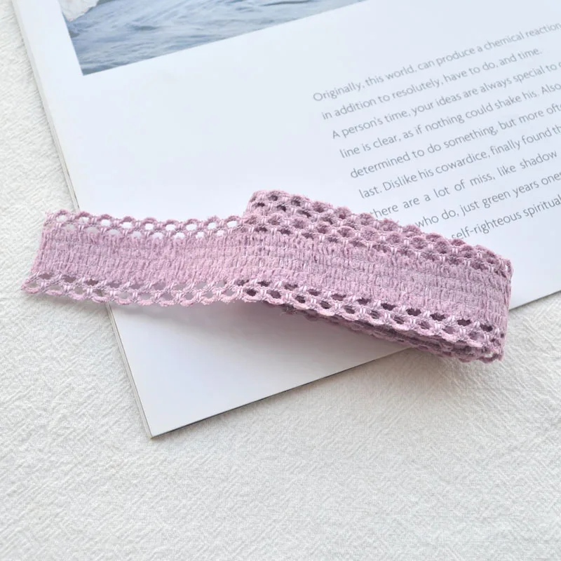 Hollow Lace Polyester Webbing Ribbon - 25MM, 1 Yard for DIY Hair Accessories & Head Jewelry