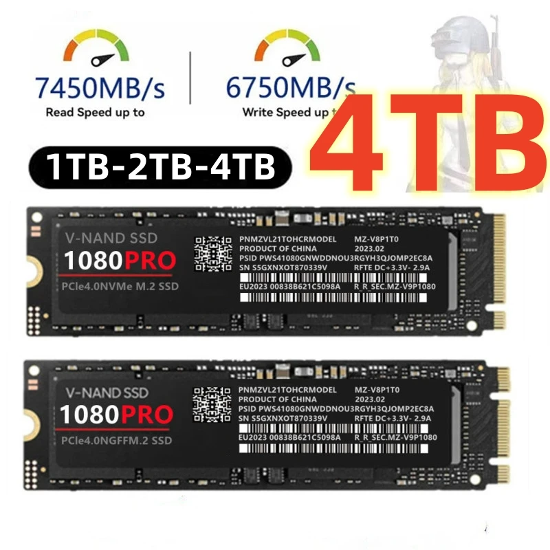 1080 PRO PCIe 5.0 NVMe 4.0 M.2 2280, Ʈ ũž MLC PC PS5 ǻͿ  ָ Ʈ ϵ ̺, 1TB, 2TB, 4TB SSD, ǰ